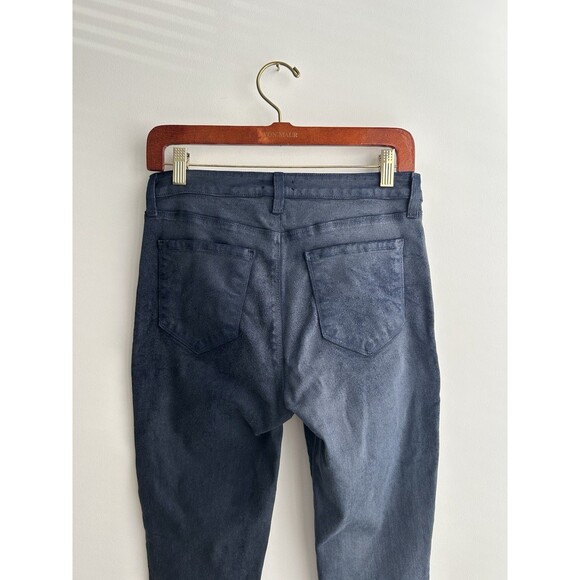 L'Agence Marguerite Navy Coated Skinny Jeans Cotton Blend Size 29 - Picture 8 of 13